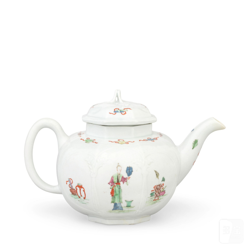 A rare Worcester teapot and cover, circa 1753-54 - 图2